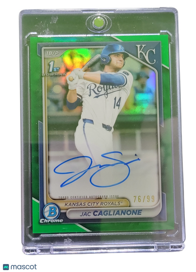 Baseball Bowman 2024 Bowman Chrome Jac Caglianone #Cpa-Jc Green Refractor 76/99 1st Bowman