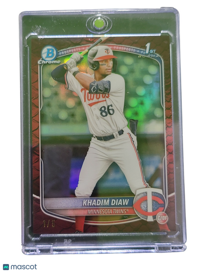 Baseball Bowman 2024 Bowman Chrome Khadim Diaw #Bcp-77 Red Refractor 1st Bowman 8/25.