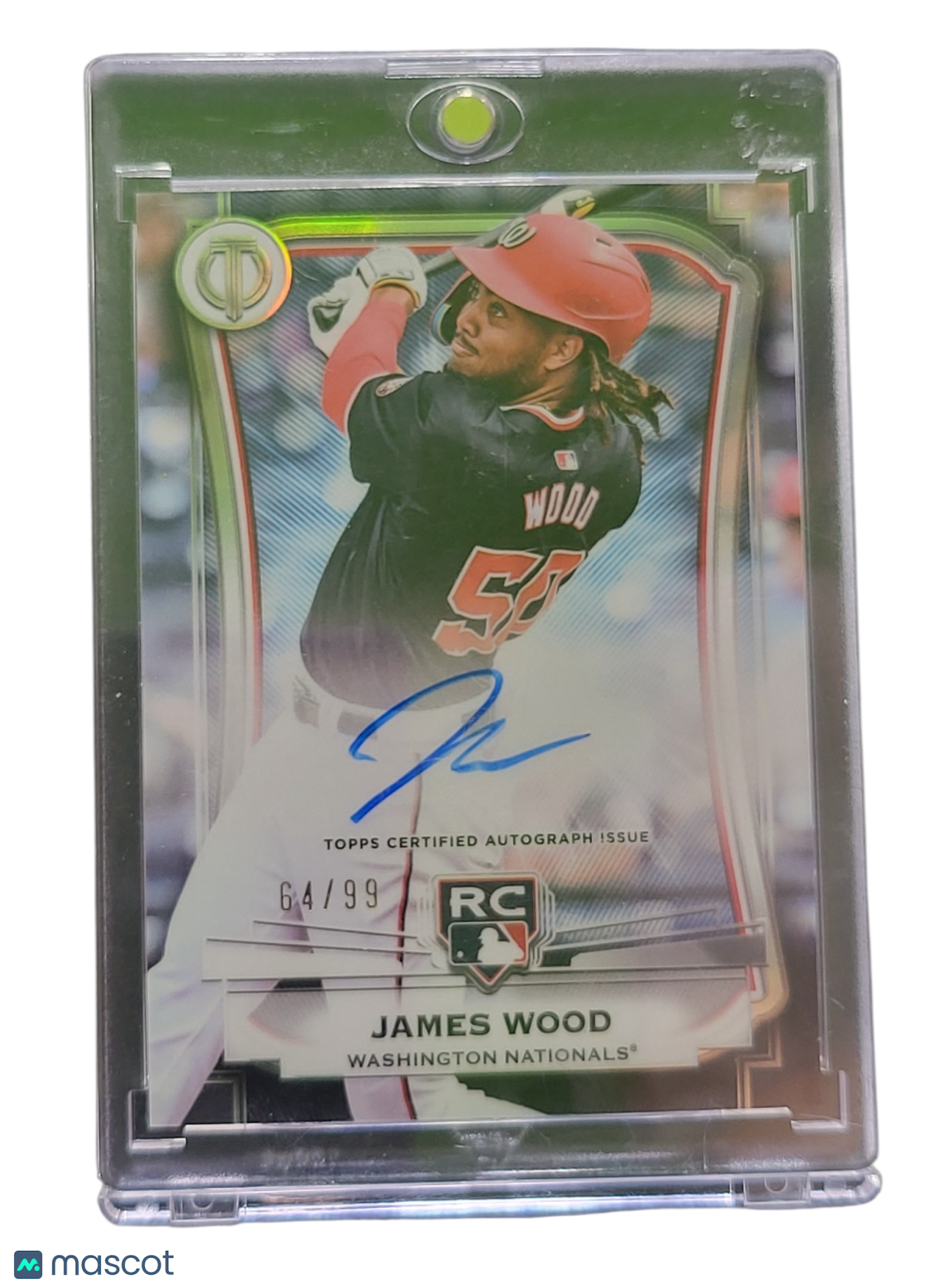 Sports Topps 2025 Topps Tribute League Inauguration James Wood #Lia-Jwo Green 64/99 Rc