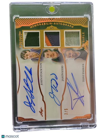 Sports 2024 Leaf John Stockton Jason Kidd Tony Parker #Igta-6 Triple 3 / 5 Triple Auto