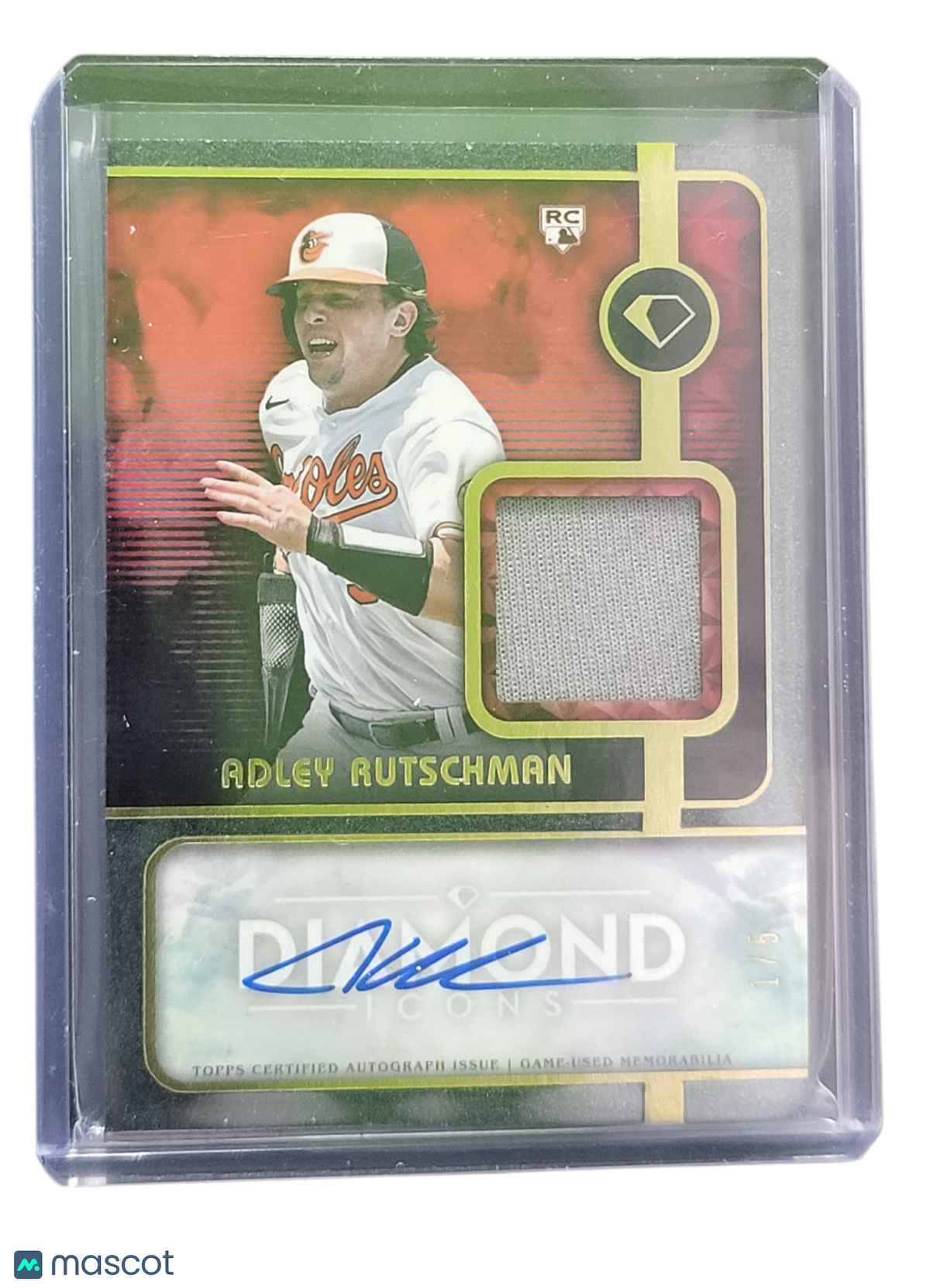 Sports Topps 2023 Topps Diamond Adley Rutschman #Spa-Arm 1 / 5 Rc Game-Used Auto Relic Card