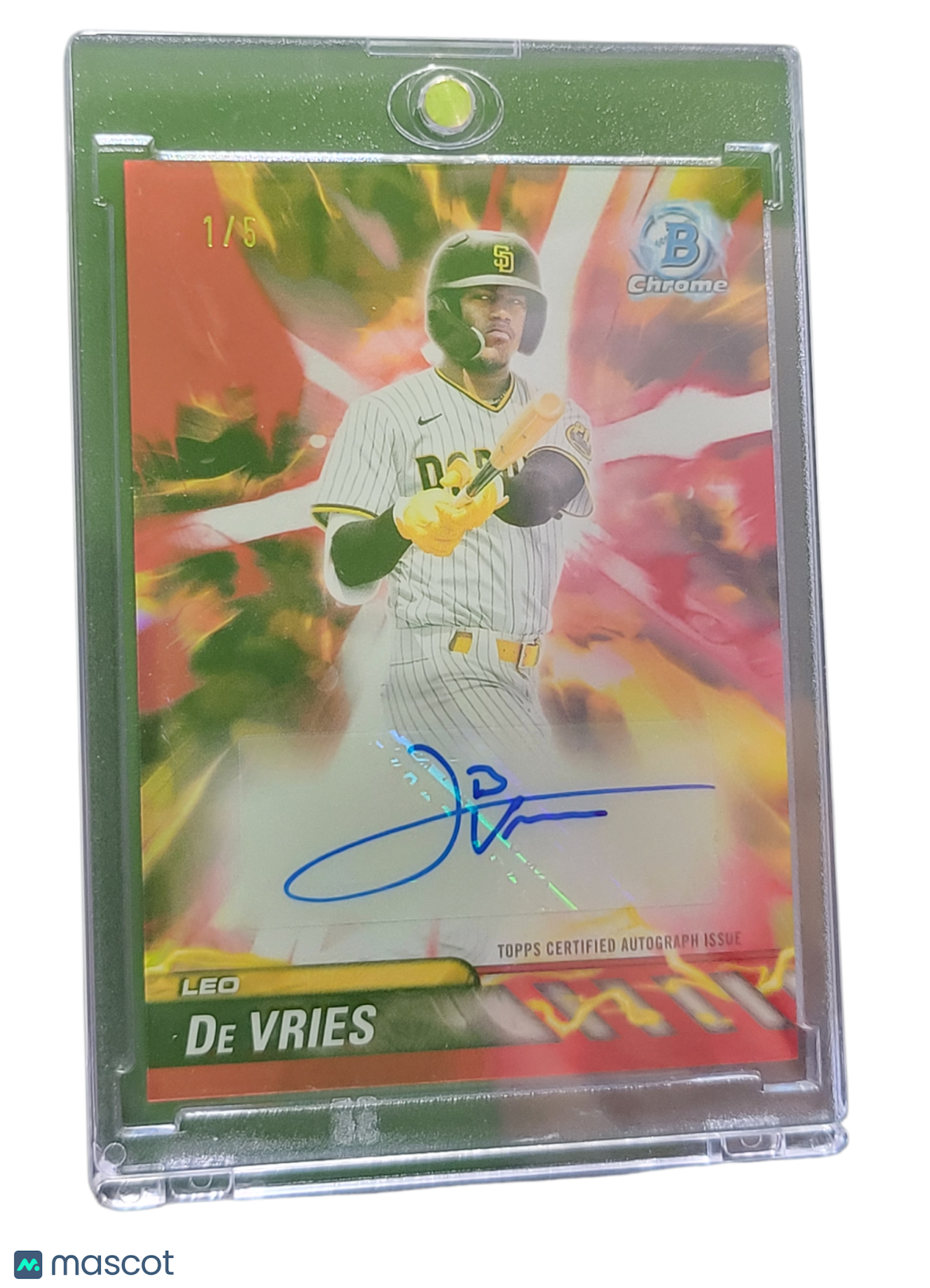 Baseball Bowman 2024 Bowman Draft Chrome Plasma Power Leo De Vries #Ppa-Ld Orange Refractor 1/5