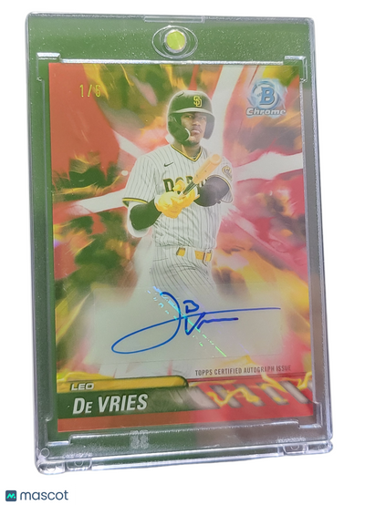 Baseball Bowman 2024 Bowman Draft Chrome Plasma Power Leo De Vries #Ppa-Ld Orange Refractor 1/5