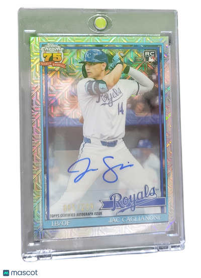 Sports Topps 2025 Topps Chrome 75th Anniversary Jac Caglianone #91c-6 Refractor 055/299 Rc