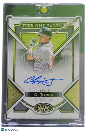 Sports Topps 2023 Topps Tier One Tier One Talent Chipper Jones #T1ta-Cj Autograph 52/75