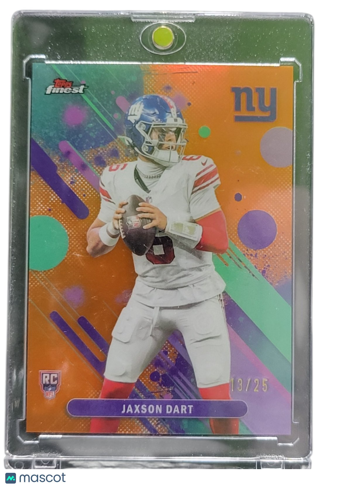 Sports Topps 2025 Topps Finest Jaxson Dart #2 Orange Refractor Rc 13/25