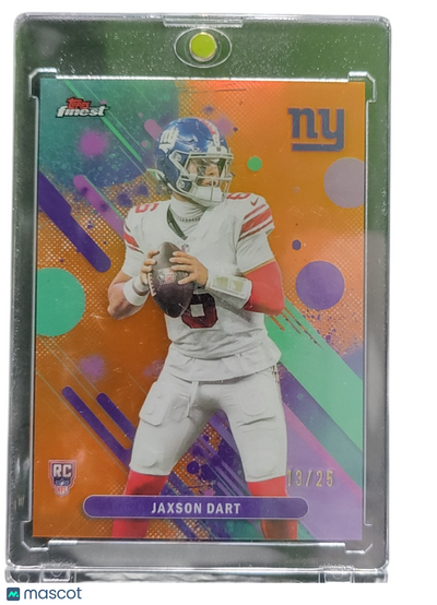 Sports Topps 2025 Topps Finest Jaxson Dart #2 Orange Refractor Rc 13/25