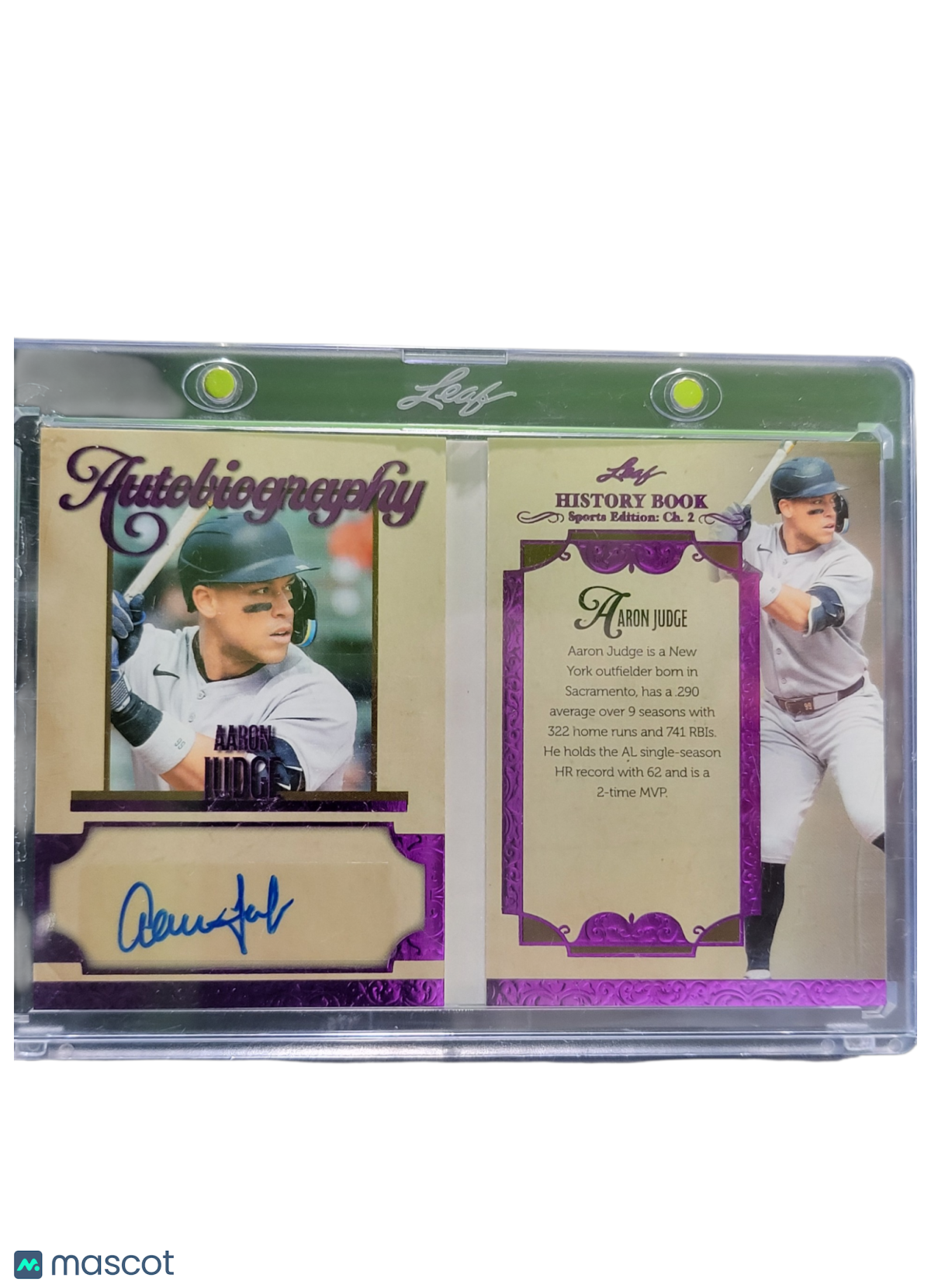 Sports 2025 Leaf History Book Sports Edition Ch. 2 Aaron Judge #A-Aj1 2 / 5