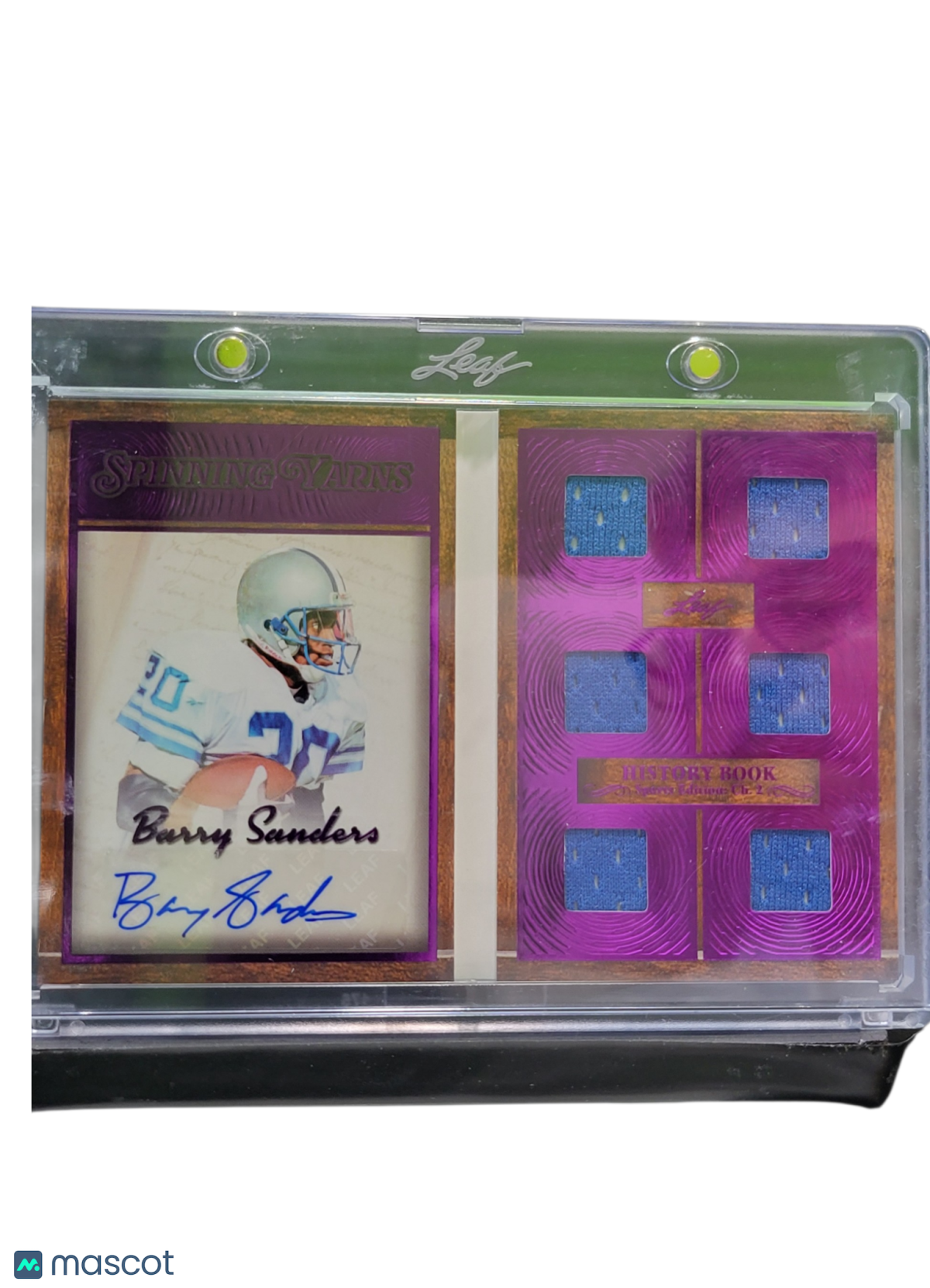 Sports 2025 Leaf Barry Sanders #Sy-Bs1 Purple /10 6-Swatch Jersey Patch Game-Used