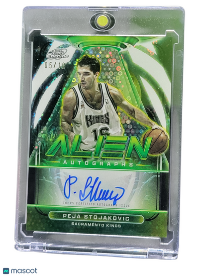 Sports Topps 2026 Topps Cosmic Chrome Alien Autographs Peja Stojakovic #Aa-Ps Green /10