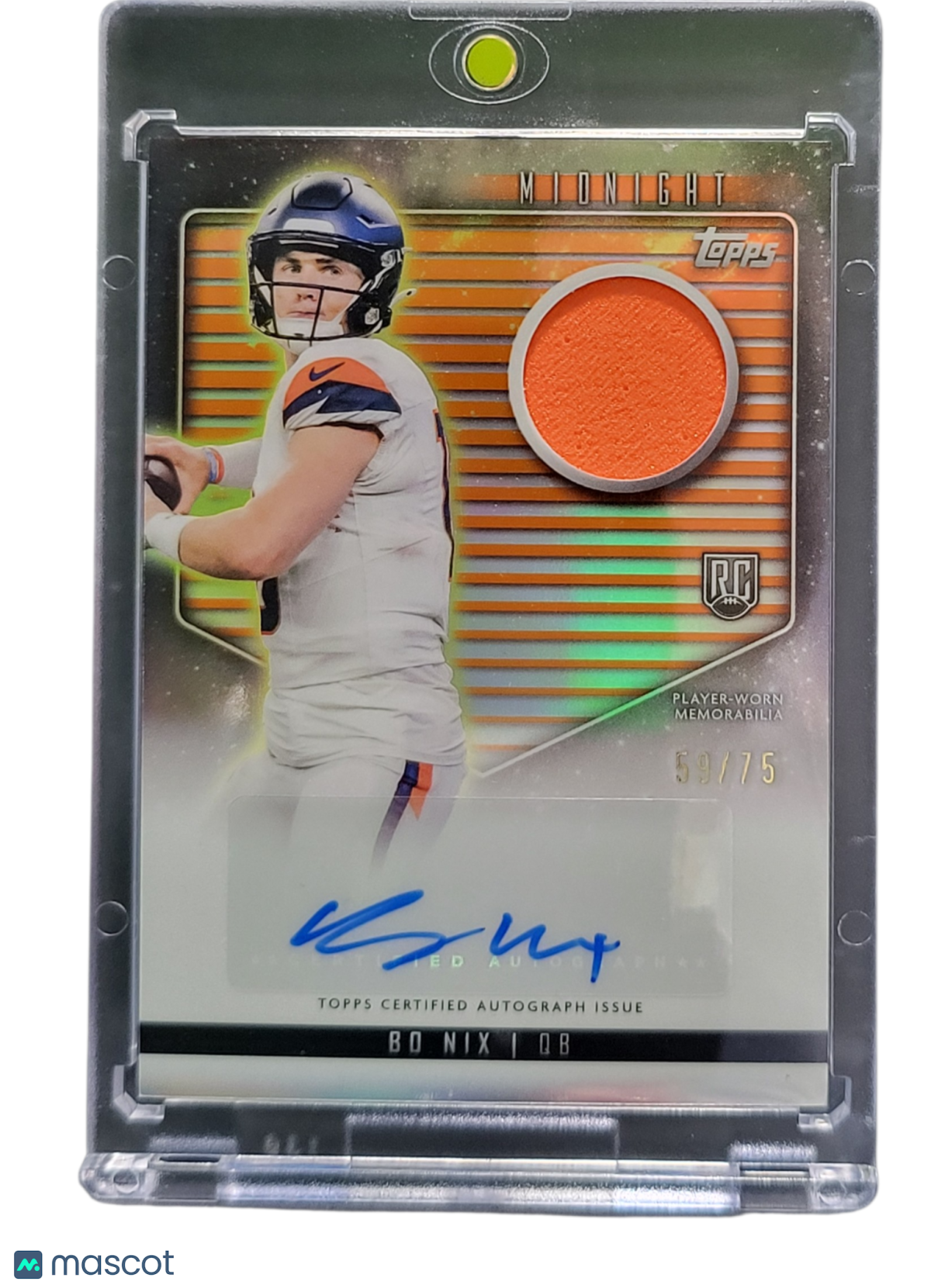 Sports Topps 2024 Topps Midnight Bo Nix #Rja-Bn Player-Worn Memorabilia Rc 59/75