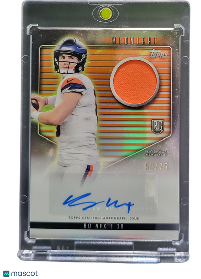 Sports Topps 2024 Topps Midnight Bo Nix #Rja-Bn Player-Worn Memorabilia Rc 59/75