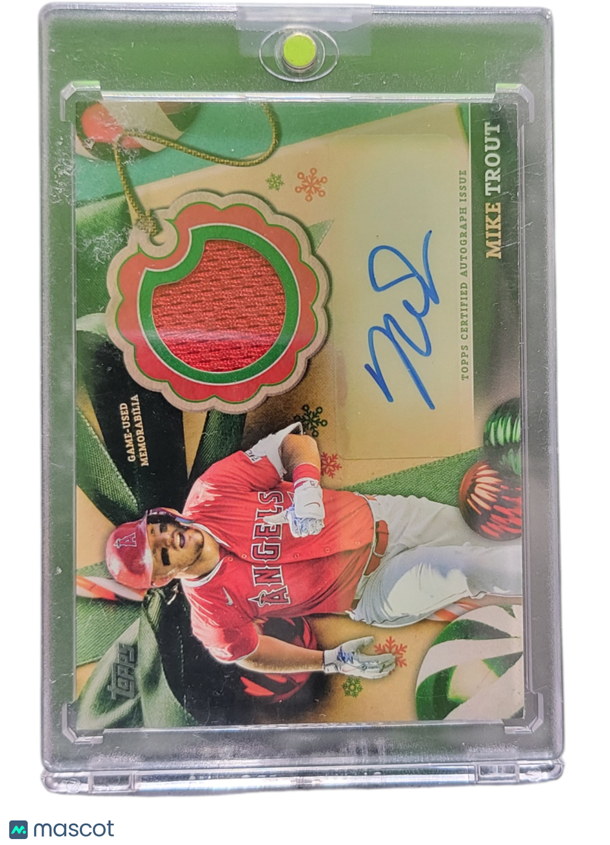 Baseball Topps 2024 Topps Holiday Mega Baseball Mike Trout #Arc-Mt Game- Auto Relic Card