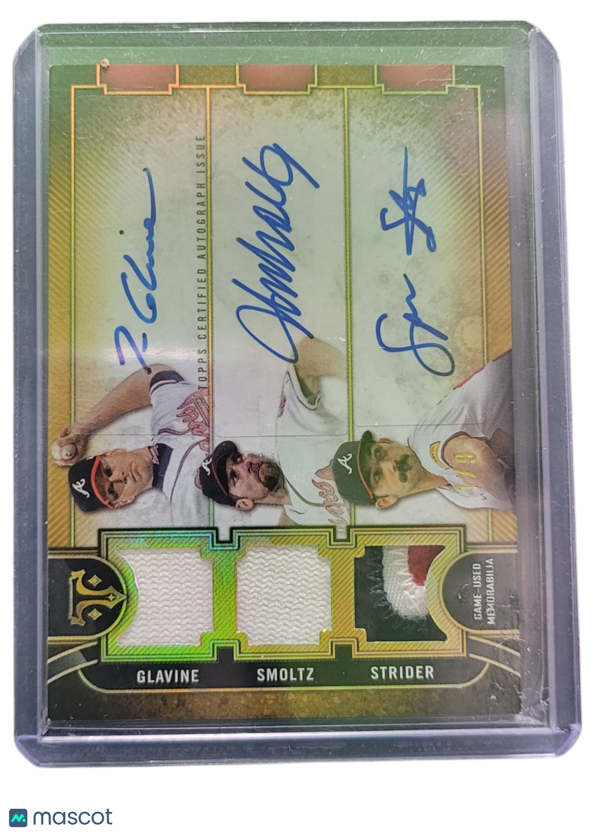 Sports Topps 2024 Topps Triple John Smoltz Tom Glavine Spencer Strider /9 Auto Relic Game