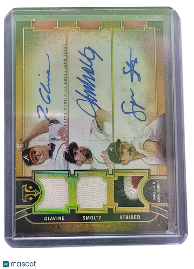 Sports Topps 2024 Topps Triple John Smoltz Tom Glavine Spencer Strider /9 Auto Relic Game