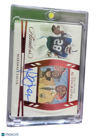 Sports Panini 2025 Panini Flawless Marshall Faulk #Hof-Mfk Ruby Hall Of Fame Auto /15