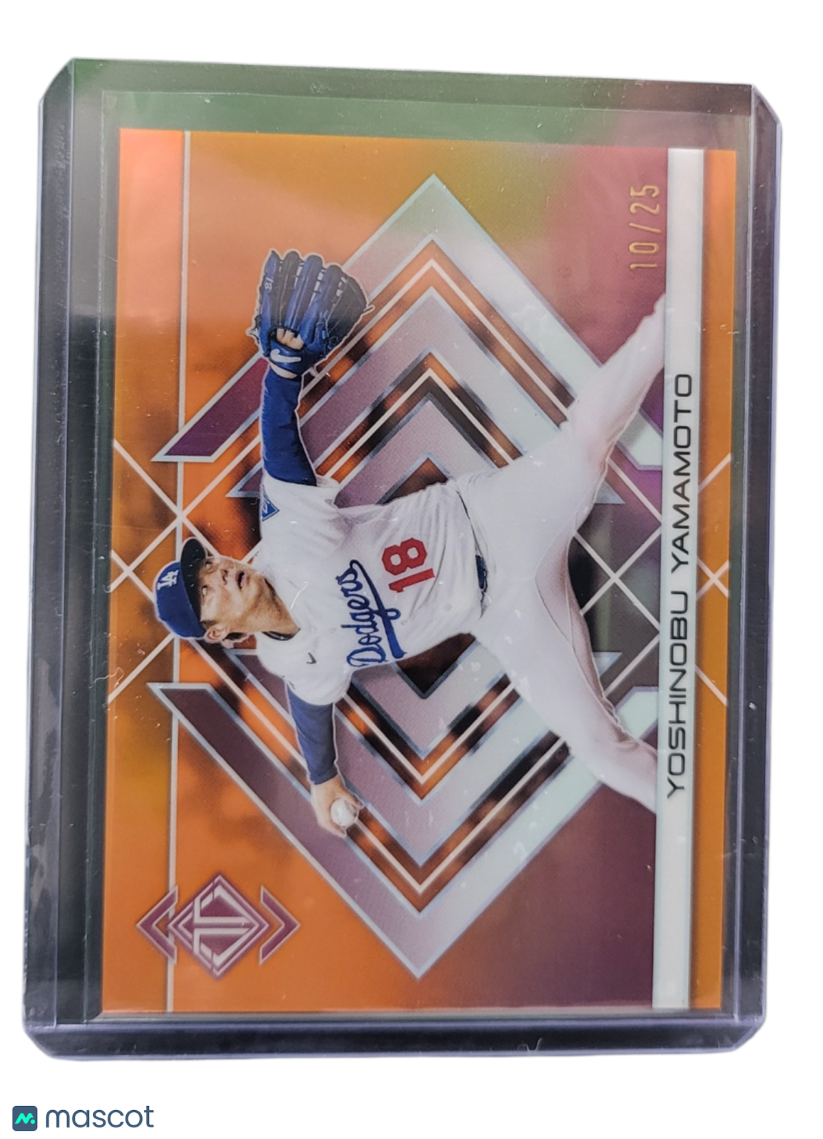 Sports Topps 2025 Topps Definitive Collection Yoshinobu Yamamoto #9 Orange 10/25