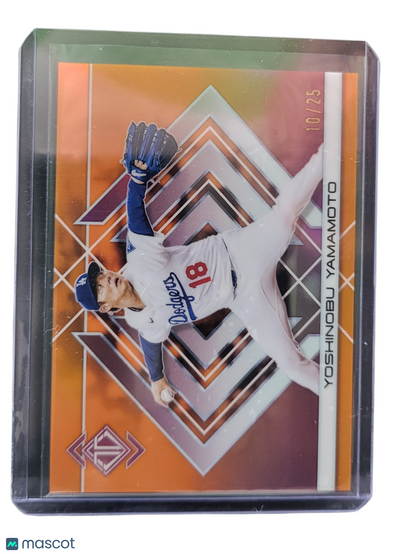 Sports Topps 2025 Topps Definitive Collection Yoshinobu Yamamoto #9 Orange 10/25