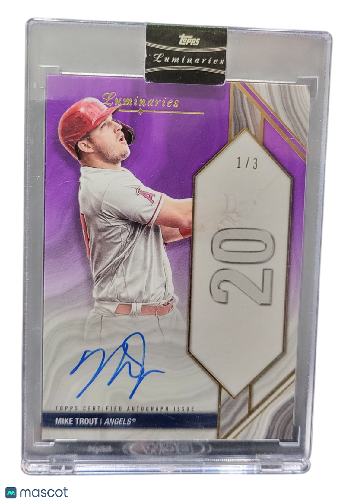 Baseball Topps 2022 Topps Luminaries Baseball Mike Trout #Hrk-Mtr Purple 1 / 3
