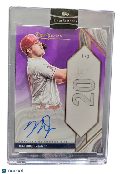 Baseball Topps 2022 Topps Luminaries Baseball Mike Trout #Hrk-Mtr Purple 1 / 3