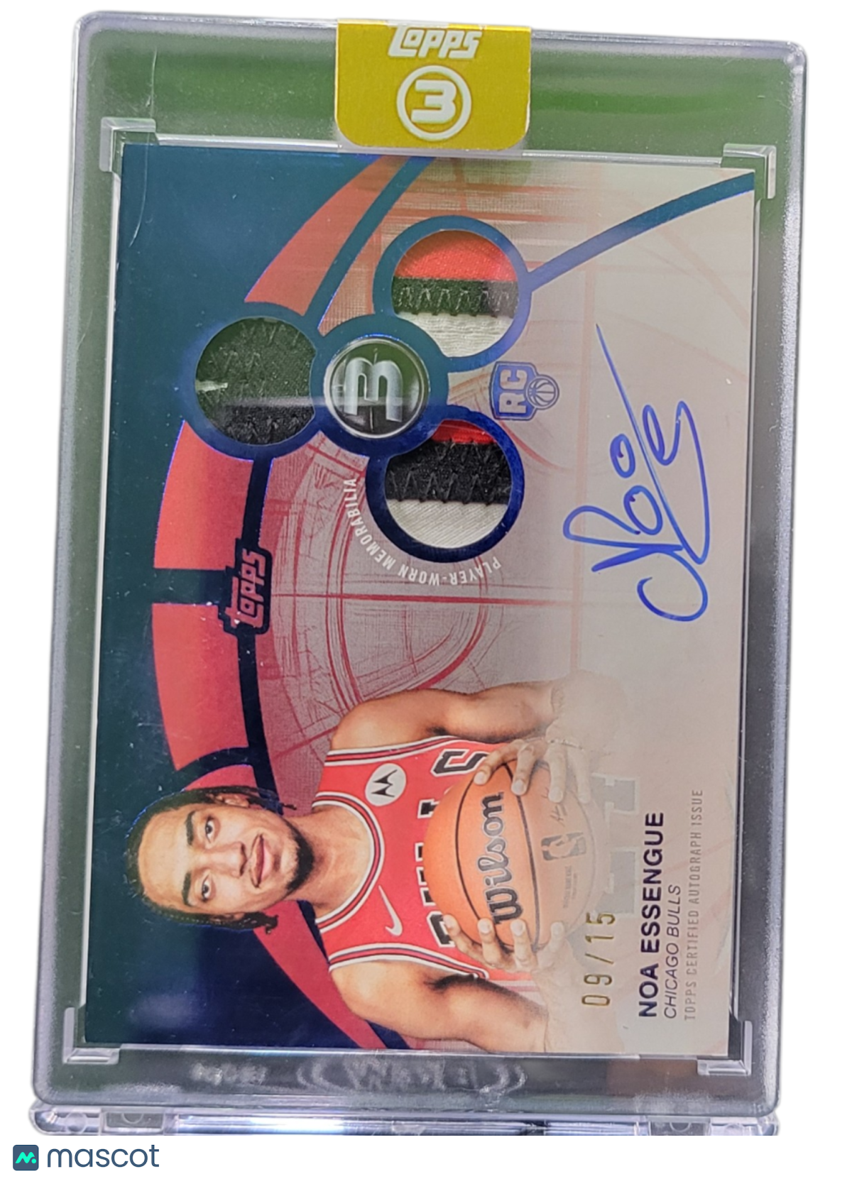 Basketball Topps 2026 Topps 3 Basketball Noa Essengue #Rph-Ne Player 09/15 Rc Rookie 3 Patch Auto
