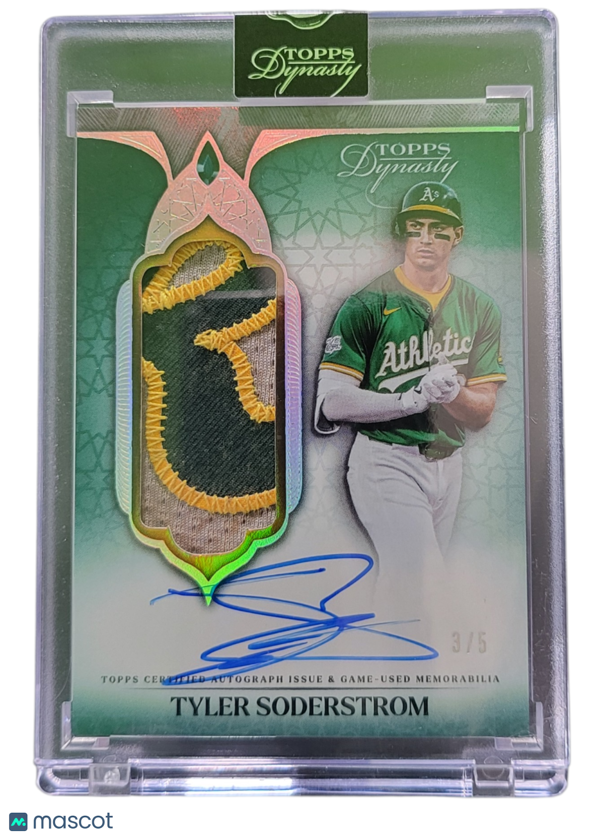 Sports Topps 2025 Topps Dynasty Tyler Soderstrom #Dapb-Ts03 Green Auto Patch /5 Game-Used
