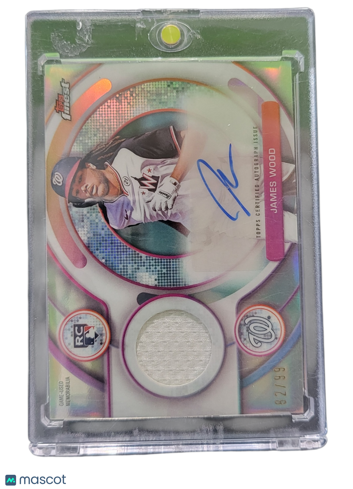 Sports Topps 2025 Topps Finest James Wood #Rajr-Jwo 82/99 Rc Game-Used Memorabilia