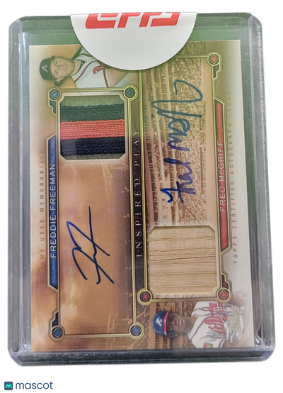 Sports Topps 2015 Topps Tribute Fred Mcgriff Freddie Freeman #Ia-Fm Dual Auto Patch Bat Relic