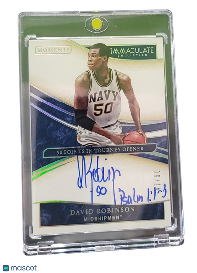 UFC MMA Panini 2020 Panini Immaculate Collection Collegiate David Robinson #Im-Dr 7/50