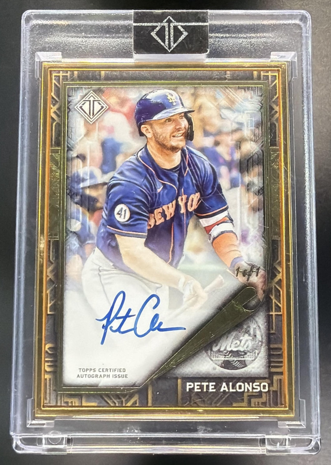 Pokémon Panini 2022 Topps Transcendent Collection Pete Alonso #Gda-Pa2 Icons Gold Deco Variation Auto 1/1