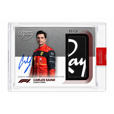 Pokémon Panini 2022 Topps Dynasty F1 Carlos Sainz Ray Ban Patch Auto /10