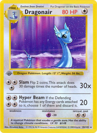 Pokémon Dragonair - Base Set (Shadowless) (Bss)
