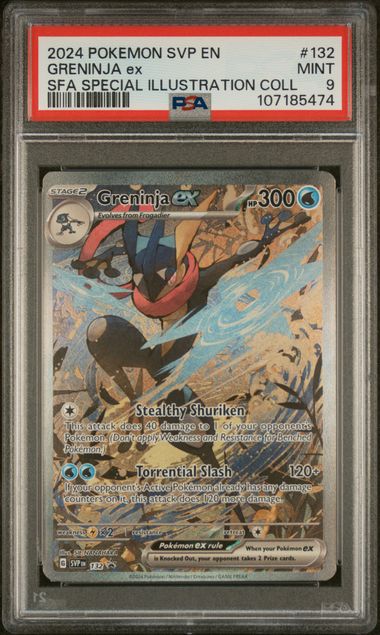 [PSA 9 - Mint] Greninja Ex #132 - Sfa Special Illustration Coll - Sv Black Star Promo (2024)