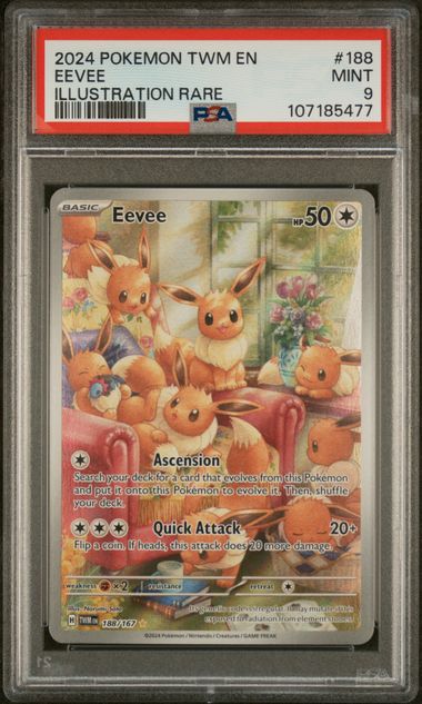 [PSA 9 - Mint] Eevee #188 - Illustration Rare - Twilight Masquerade (2024)