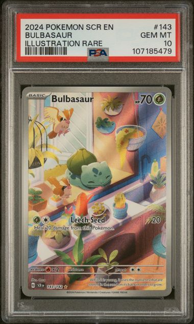 [PSA 10 - Gem Mt] Bulbasaur #143 - Illustration Rare - Stellar Crown (2024)