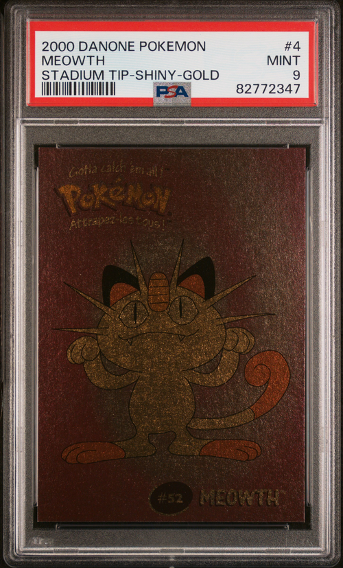 Pokémon PSA 9 Meowth Stadium Tip-Shiny-Gold