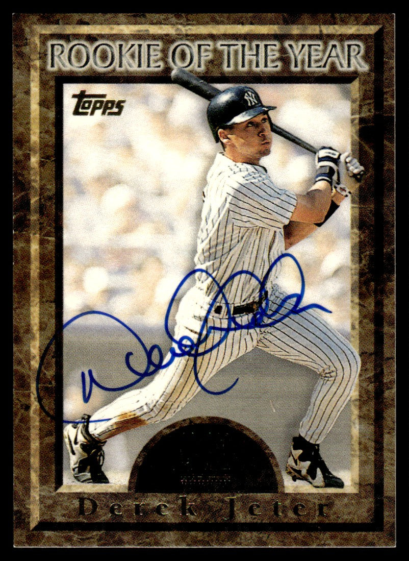 Pokémon Panini 1997 Topps Certified Derek Jeter Rookie Of The Year Auto