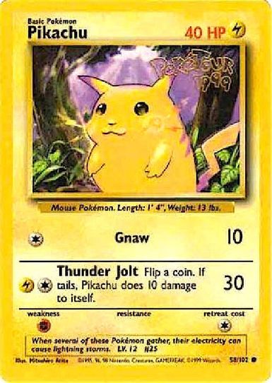 Pikachu (Poketour Promo) (58/102) [Miscellaneous Cards & Products]