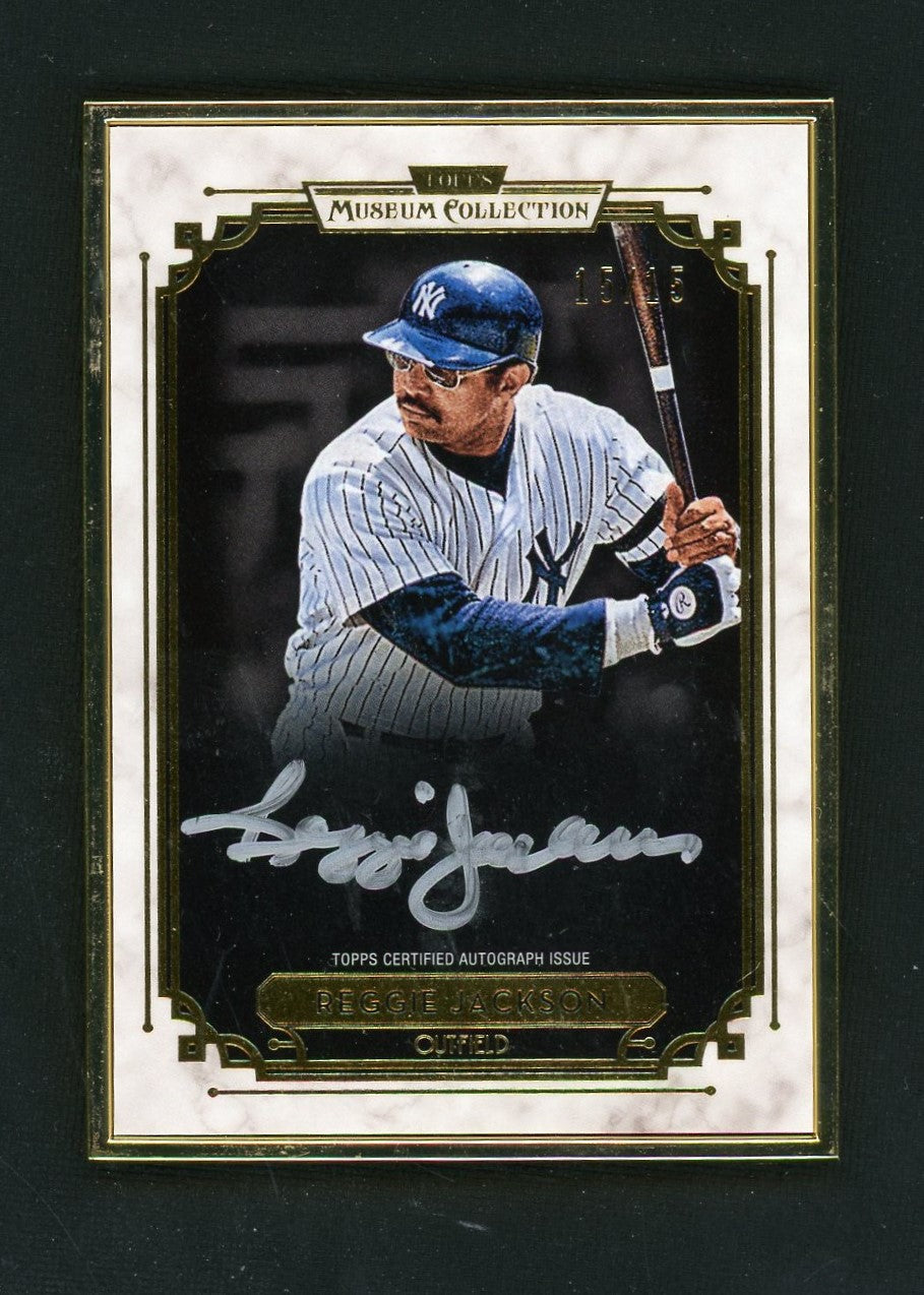 Baseball Topps 2014 Museum Reggie Jackson Gold Framed Auto /15