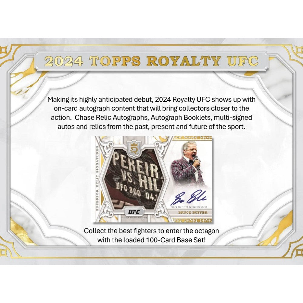 UFC MMA Topps 2024 Topps UFC Royalty Hobby Box