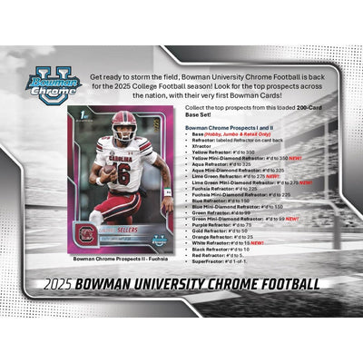 Pokémon Bowman 2025 Bowman Chrome University Football Breakers Delight Box