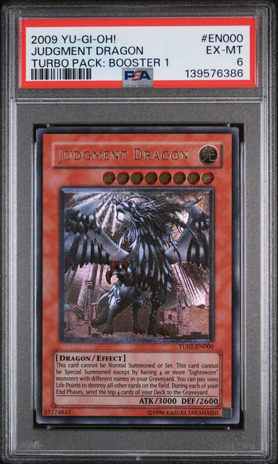 Pokémon Panini 2009 Yu-Gi-Oh Turbo Pack 1 Judgment Dragon Utr #Tu10 PSA 6