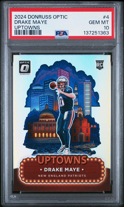 Football 2024 Donruss Optic Uptowns Drake Maye #4 PSA 10 137251363