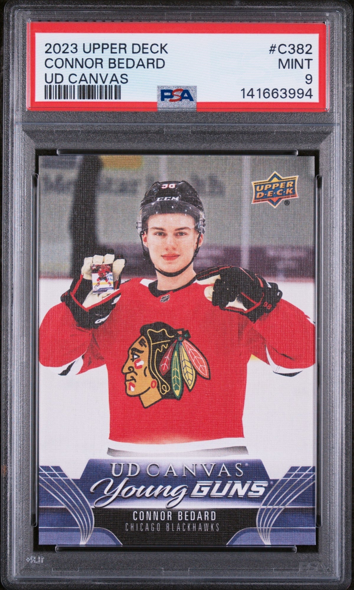 Hockey Upper Deck 2023 Upper Deck Ud Canvas Connor Bedard #C382 PSA 9