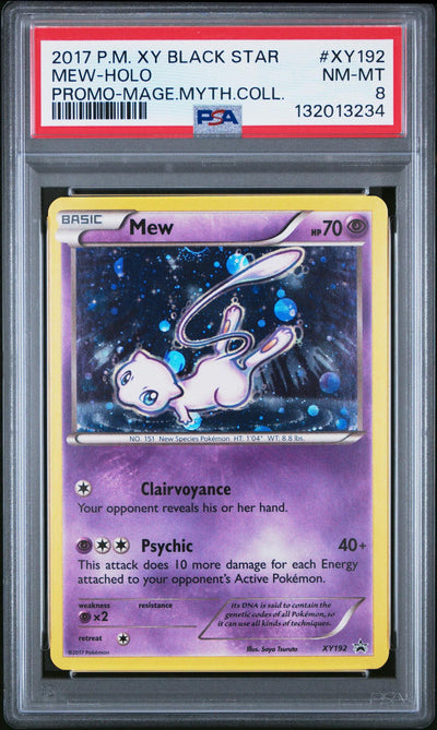 Pokémon Panini 2017 Pokemon XY Black Star Promo Magearna Mythical Collection Holo Mew #Xy192 PSA 8