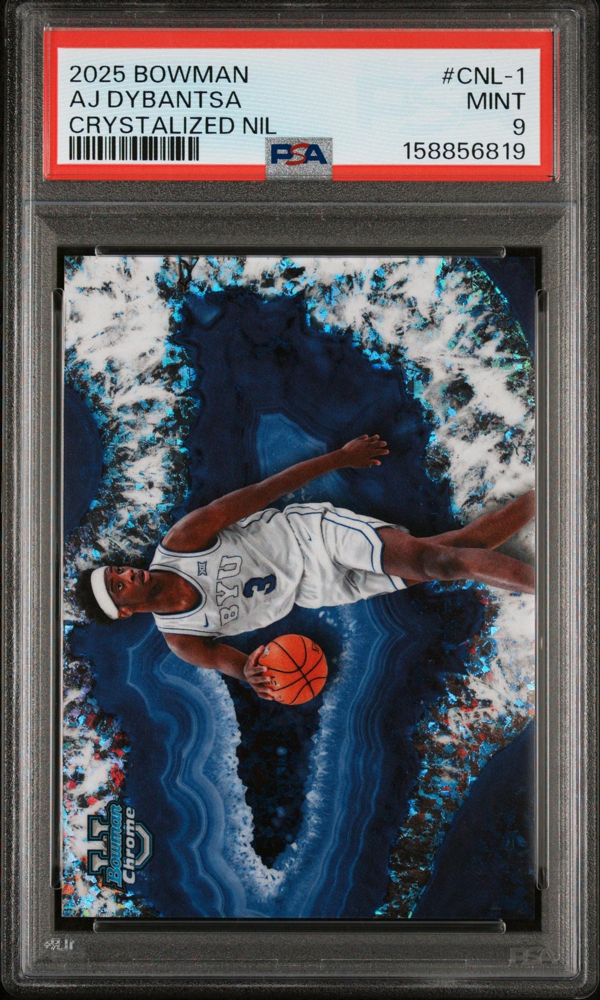 Basketball Bowman 2025 Bowman Chrome Crystalized Nil Aj Dybantsa #Cnl-1 PSA 9