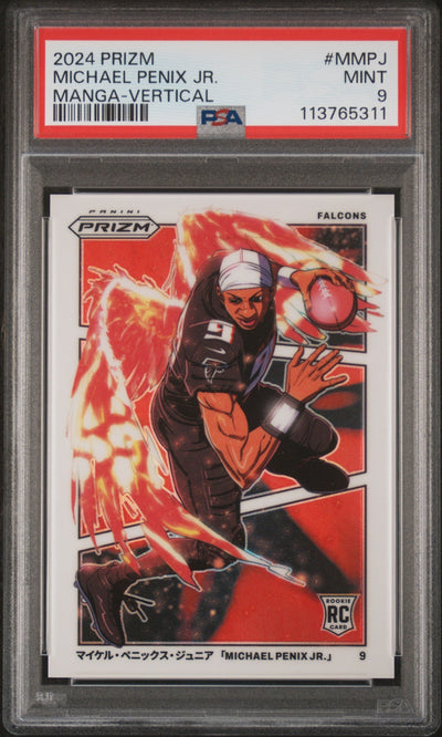 Football Panini 2024 Panini Prizm Manga Vertical Michael Penix Jr. #M-Mpj PSA 9