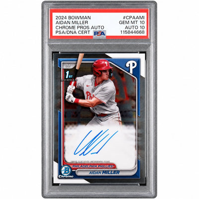 Baseball Bowman 2024 Bowman Chrome Prospect Autograph Aidan Miller #Cpa-Ami PSA 10