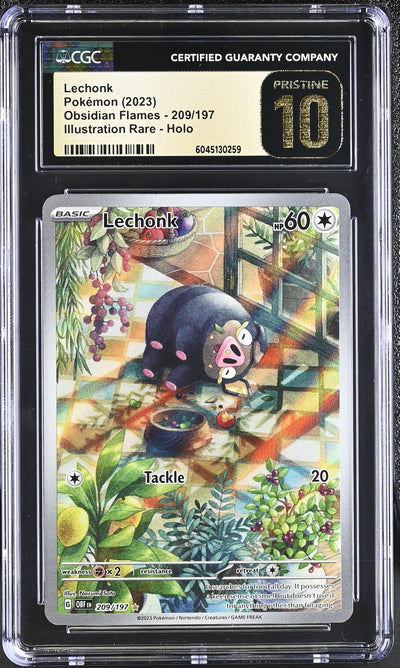 Pokémon 2023 Obsidian Flames #209/197 Lechonk Illustration Rare - Holo CGC 10