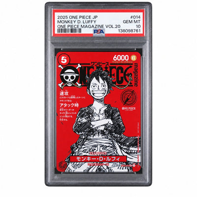 One Piece TCG 2025 One Piece Japanese Magazine Volume 20 Monkey D. Luffy #St21-014 PSA 10